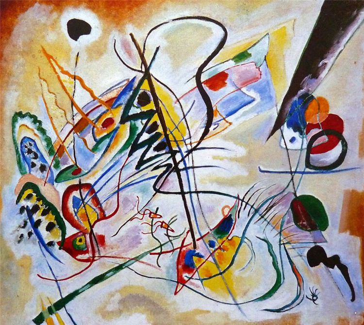 Violet Wedge 1919 Wassily Kandinsky Abstract Oil Painting